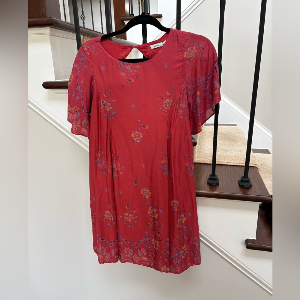 Free people Floral Red Dress XS